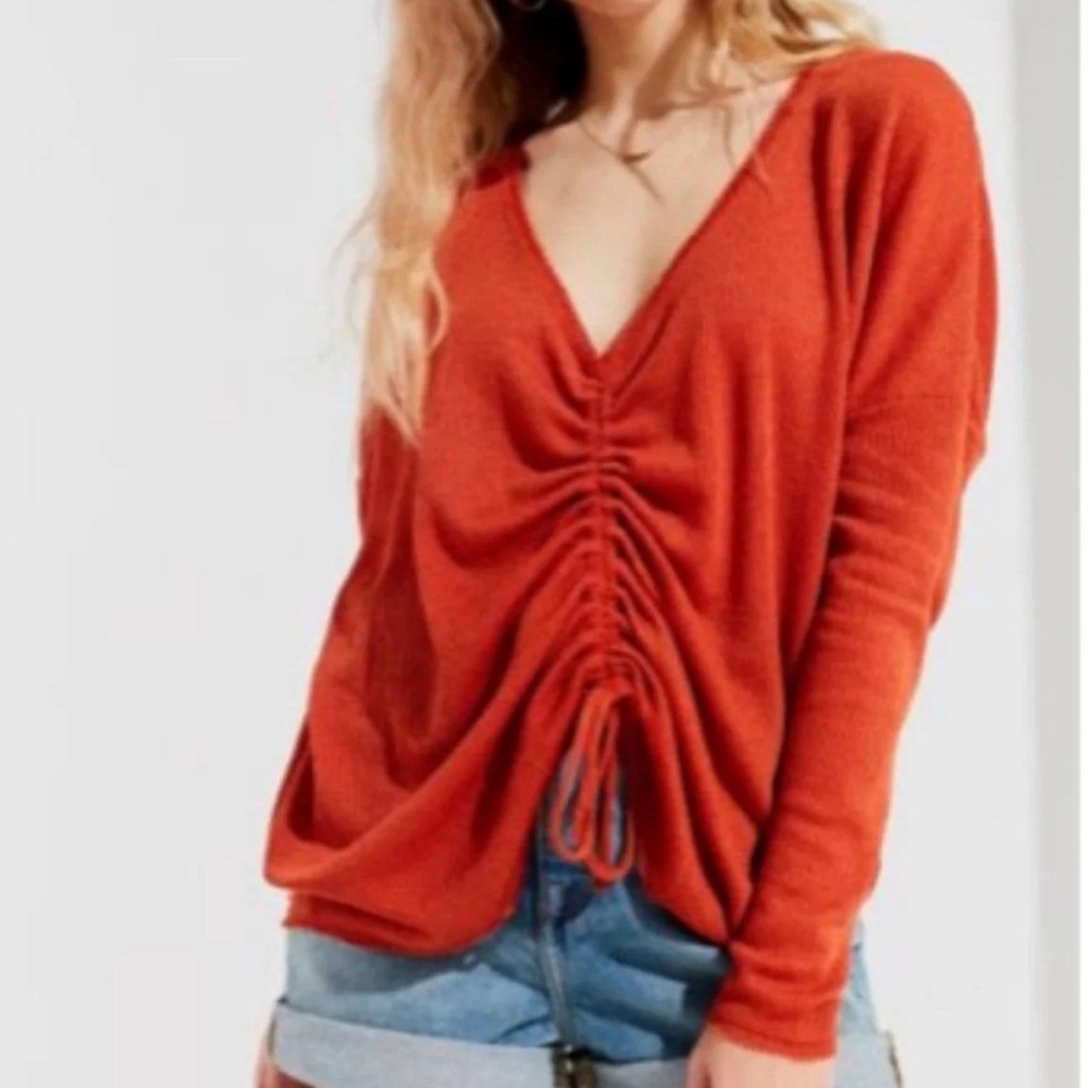 Urban Outfitters Out from Under Burnt Orange V Neck Sweater S